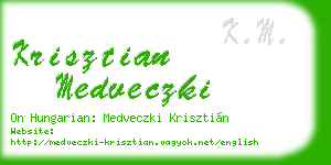 krisztian medveczki business card